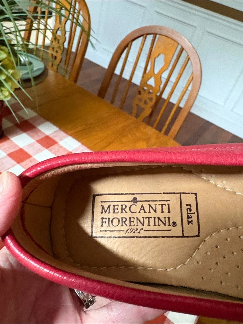 Mercanti Fiorentini NWOT Red Mens Leather Slip-On Driving Loafers / Sz 9
